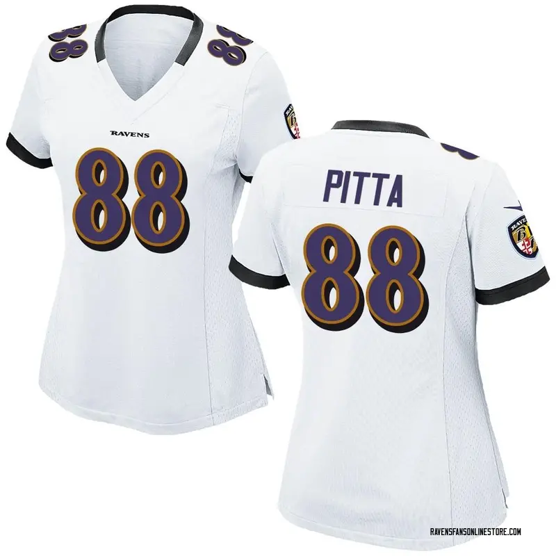 Women's Baltimore Ravens Dennis Pitta White Game Jersey
