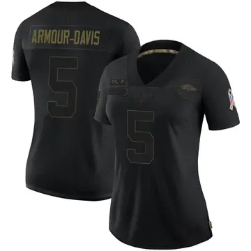 Women's Baltimore Ravens Jalyn Armour-Davis Black Limited 2020 Salute To Service Jersey By Nike