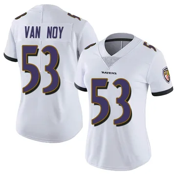 Women's Baltimore Ravens Kyle Van Noy White Limited Vapor Untouchable Jersey By Nike