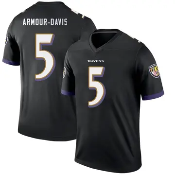 Youth Baltimore Ravens Jalyn Armour-Davis Black Legend Jersey By Nike