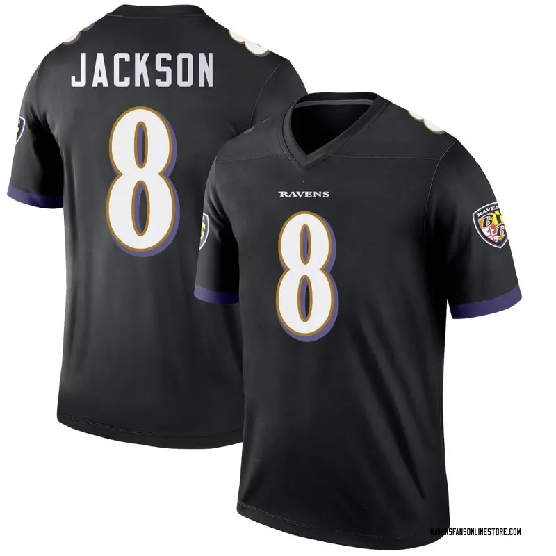 Youth Baltimore Ravens Lamar Jackson Black Legend Jersey By Nike
